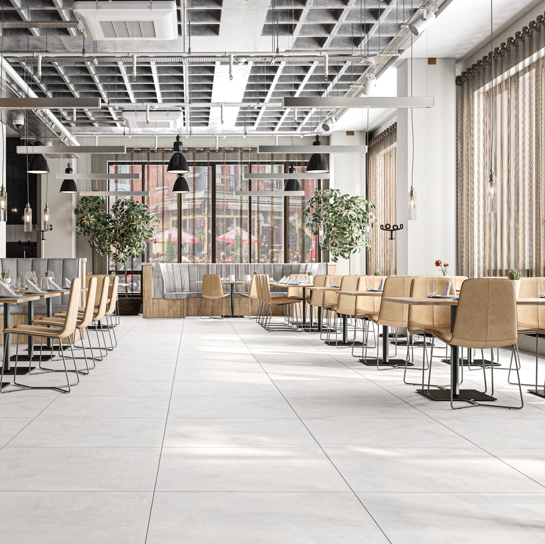 Porcelánico Lume Salvatore Gris Mate Rectificado 86x86