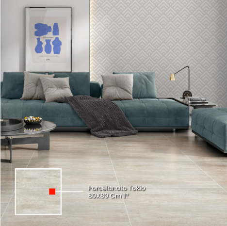 Porcelanato Alberdi Tokio Gris Satinado Rectificado 80x80