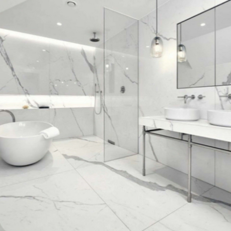 Porcelánico Elizabeth Statuario Venato Blanco Pulido Rectificado 62,5x125