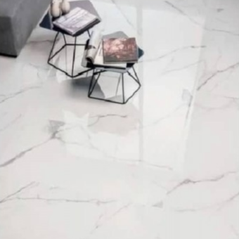 Porcelánico Elizabeth Las Leñas Blanco Brillante Rectificado 84x84