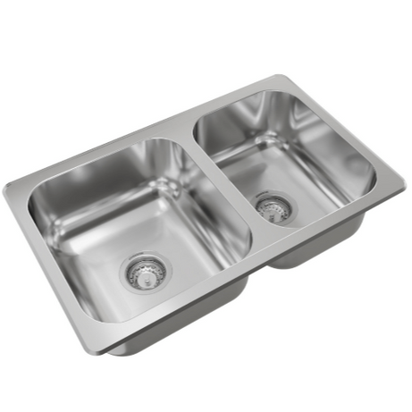 Bacha de Cocina Johnson Doble R63/18F 43,5x70,5x18