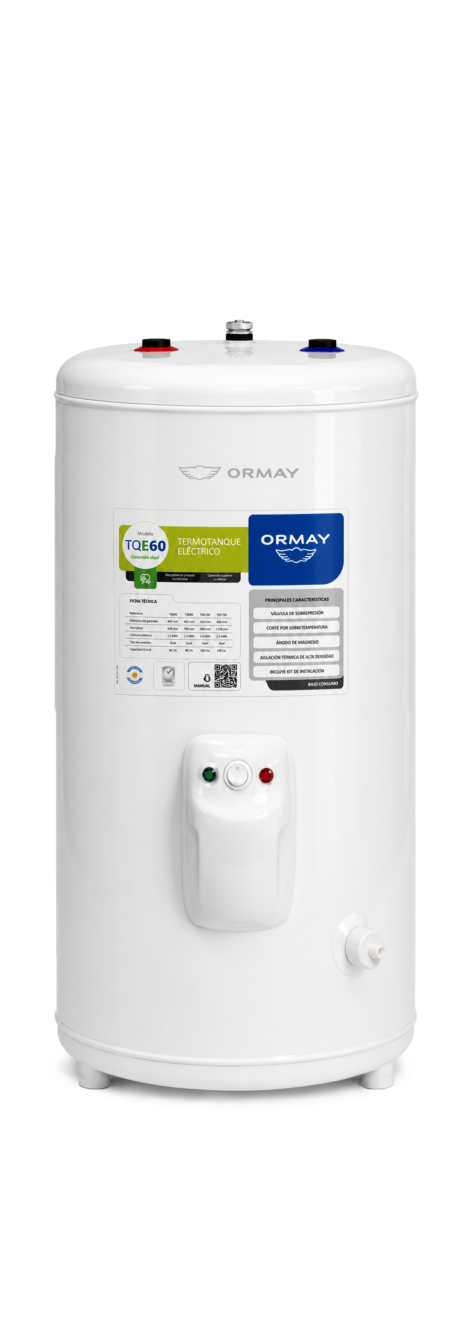 Termotanque eléctrico Ormay TQE60 Dual 60 litros