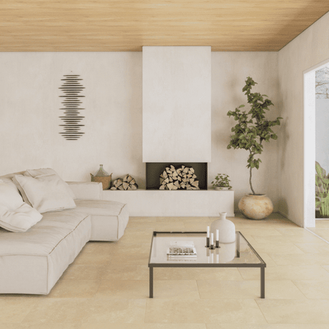 Porcelanato Ilva Identica Beige Esmaltado Rectificado 22,5x90