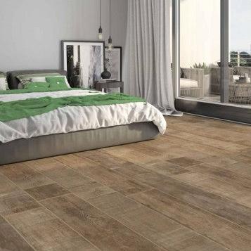 Porcelanato Tendenza Forest Marron Mate Rectificado 20x120